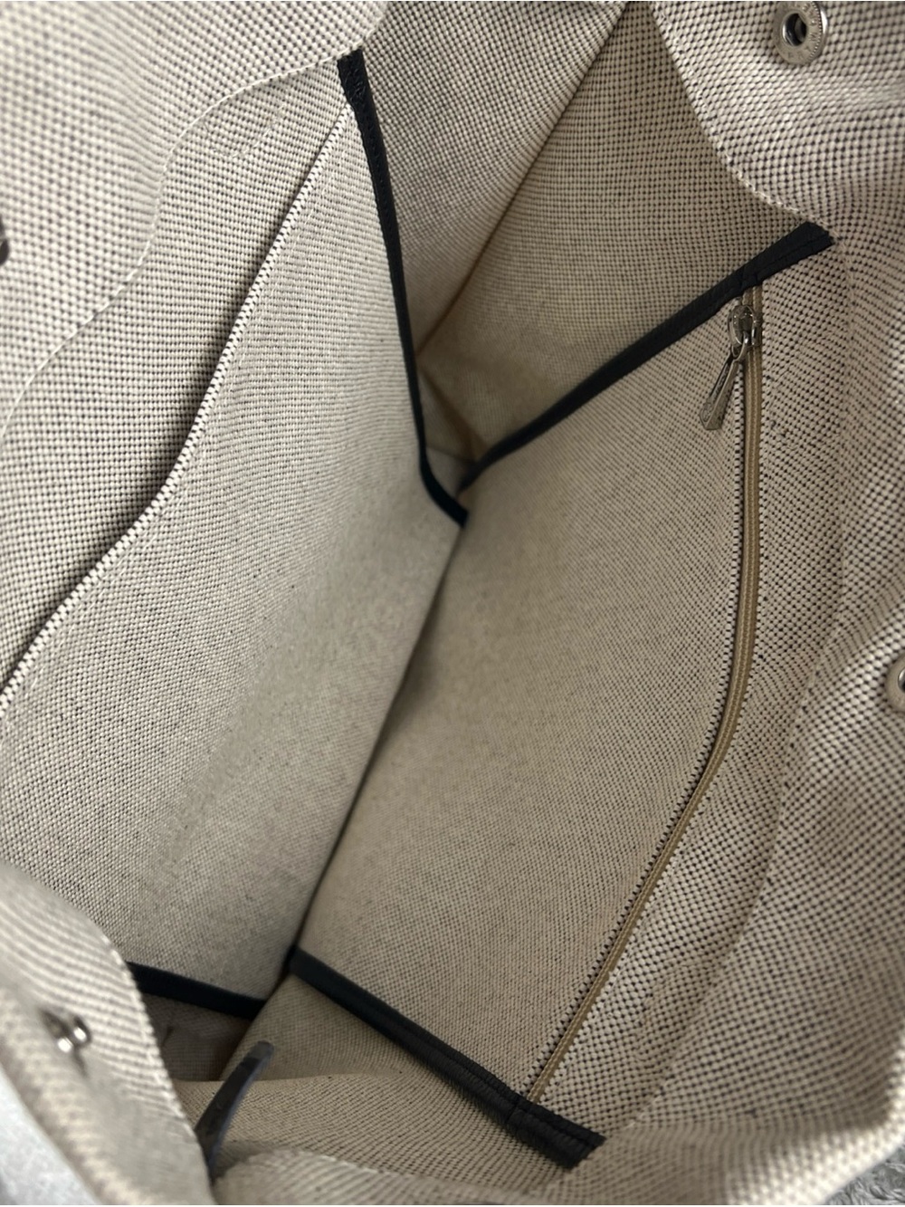 Longchamp Essential Toile Canvas & Leather Tote Women's White - Picture 9 of 13